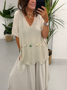 The Bondi Sands Stone Tunic - Cream