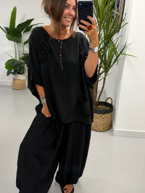 Roxie Pocket Tunic - Black