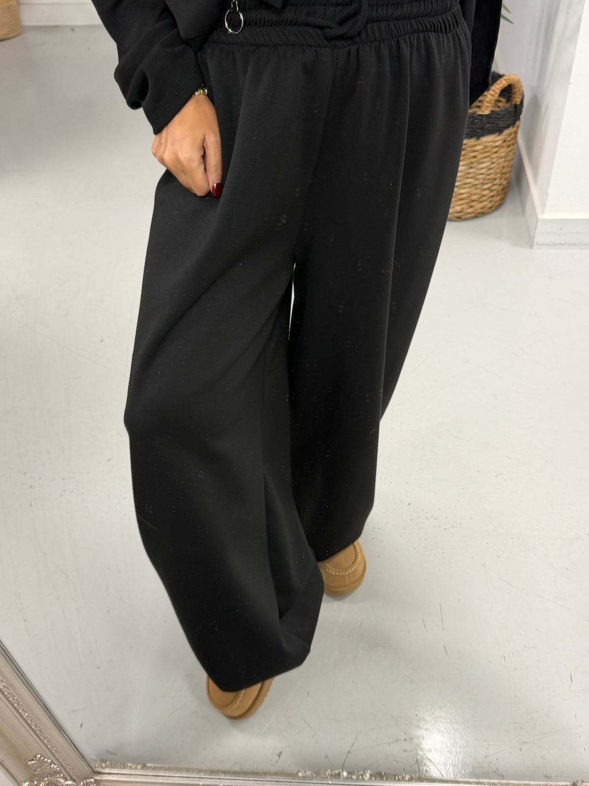 Toggle Cuff Scuba Joggers - Black (Size 10-16)