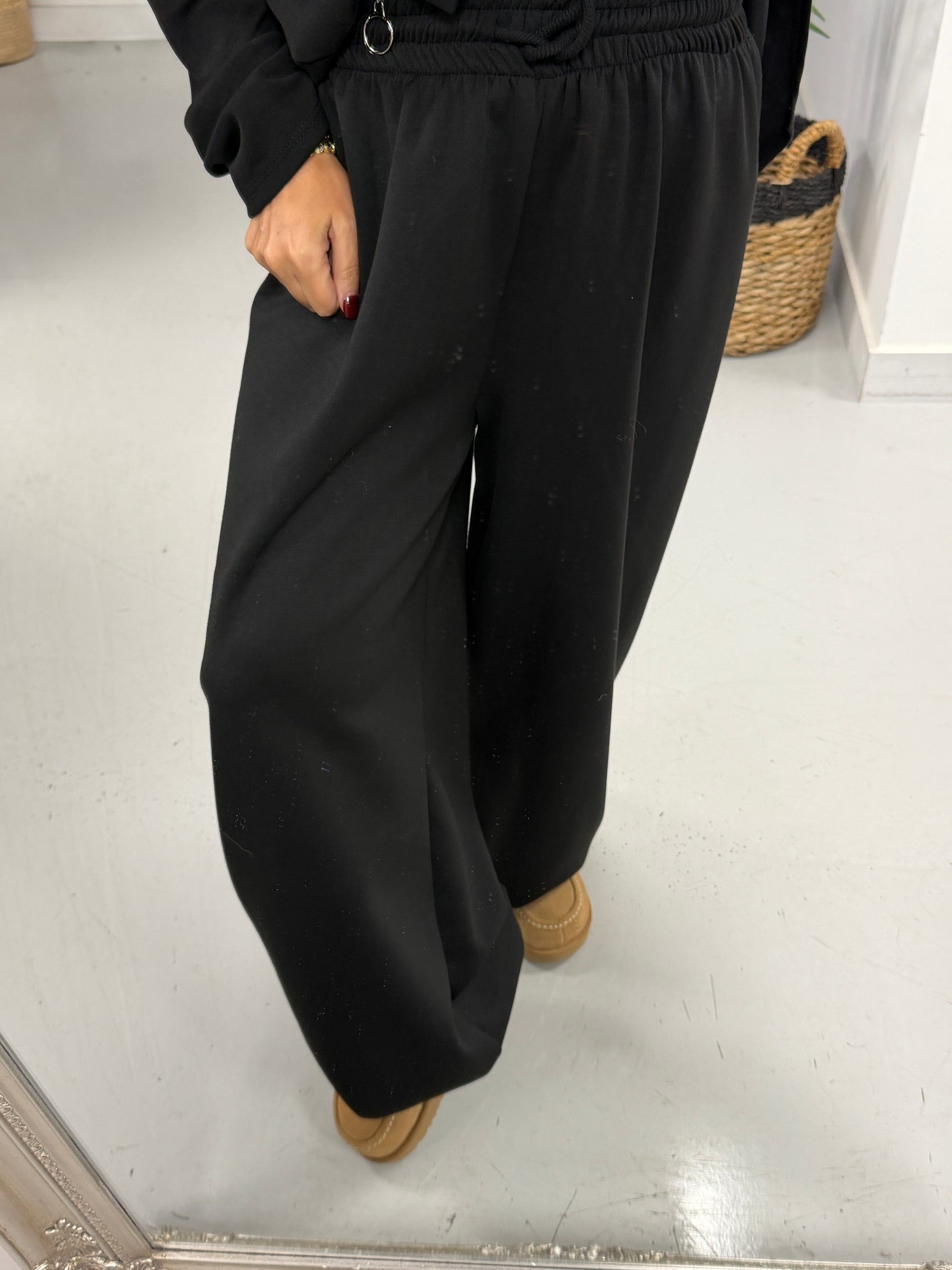 Toggle Cuff Scuba Joggers - Black (Size 10-16)