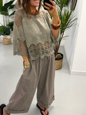 Belted Culottes - Mocha