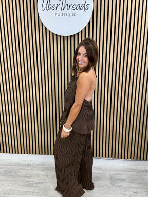The Ocean Breeze Halterneck Two Piece - Chocolate