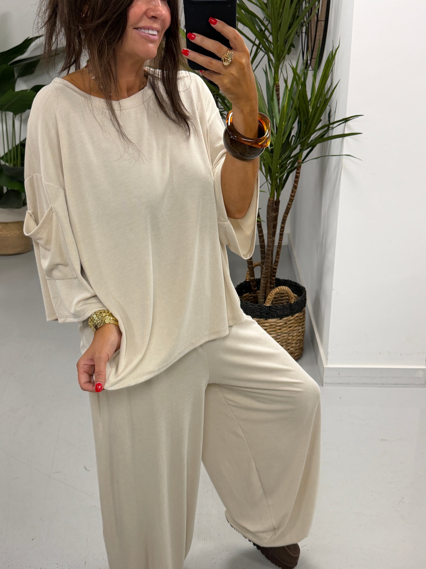 The UTB Weekend Slouch Co-Ord - Cream (Size 2)