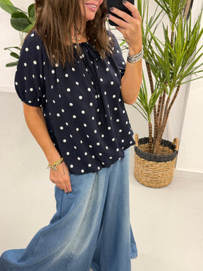 A Spot of Summer Bardot - Navy