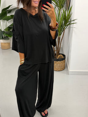 The UTB Weekend Slouch Co-Ord - Black (Size 2)