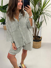 The Valencia Stripe Short Set - Khaki