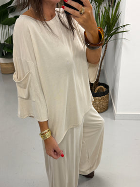 The UTB Weekend Slouch Co-Ord - Cream (Size 2)