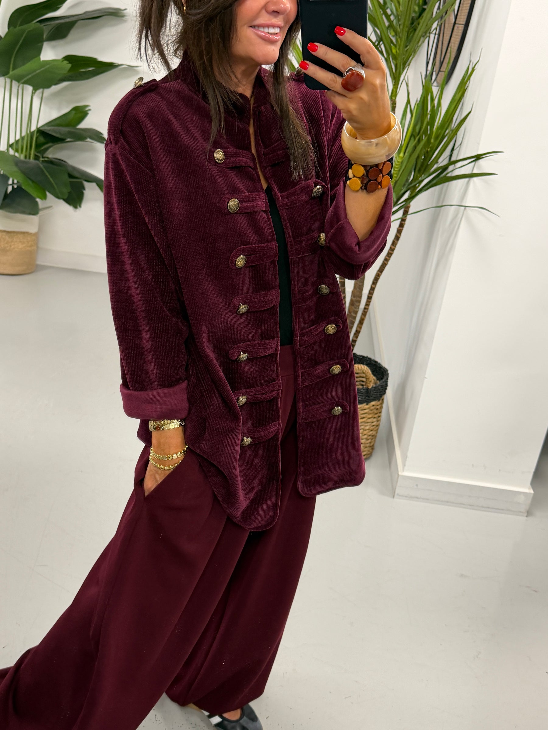 The Big Softie Military Jacket - Wine