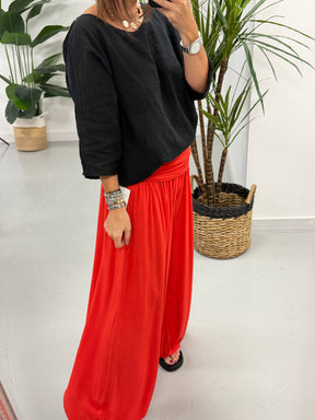 Ali Baba Slouch Pants - Red