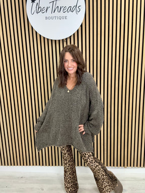 Popcorn Grunge Knit - Pebble