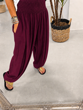 The Shirred Balloon Trouser - Wine