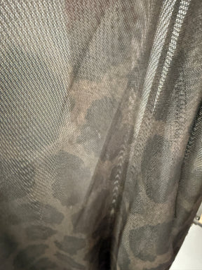 Animal Mesh Top - Chocolate