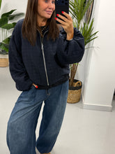 Lightweight Quilted Bomber - Navy
