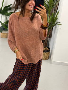 Linen Blend Boxy Top - Hue