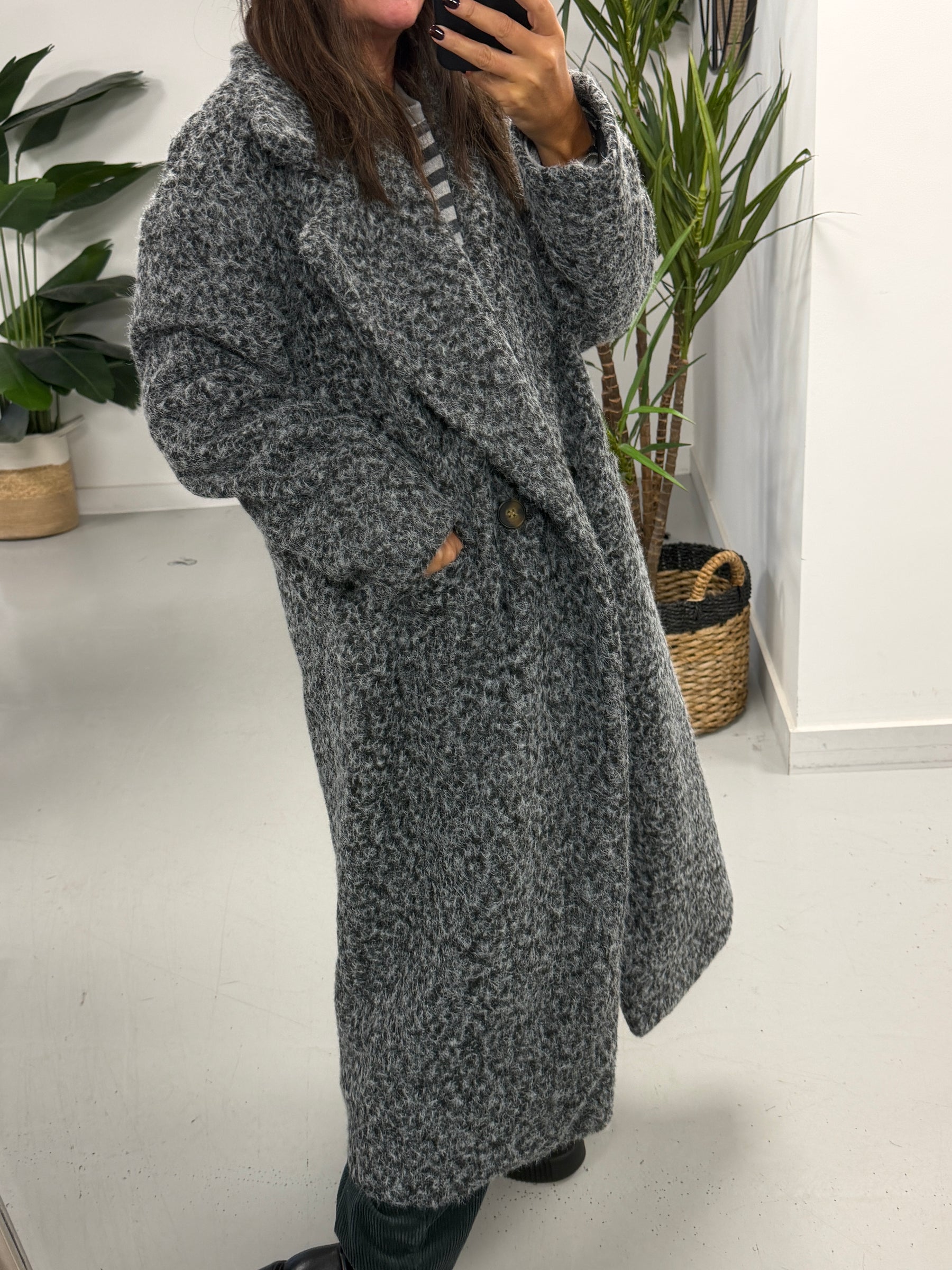 Dakota Boyfriend Coat  - Grey