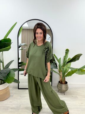 Rosette Co-Ord - Khaki