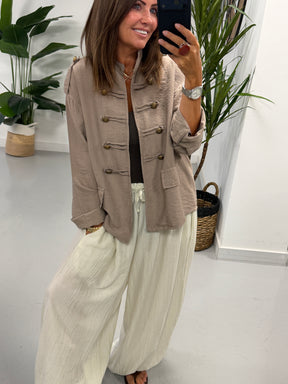Military Jacket - Taupe (Pre Order)