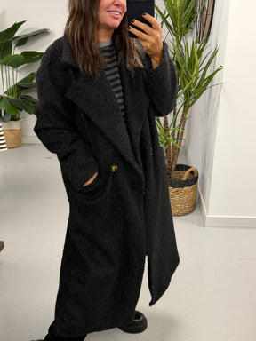 Dakota Boyfriend Coat  - Black
