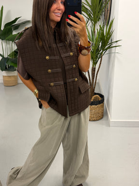 Military Lightweight Gilet - Chocolate