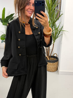 Zeta Otto Military Jacket - Black