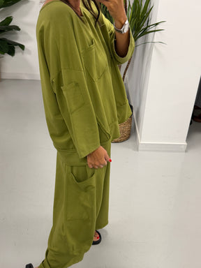 The Freestyle UTB Utility Jersey Top - Olive Green