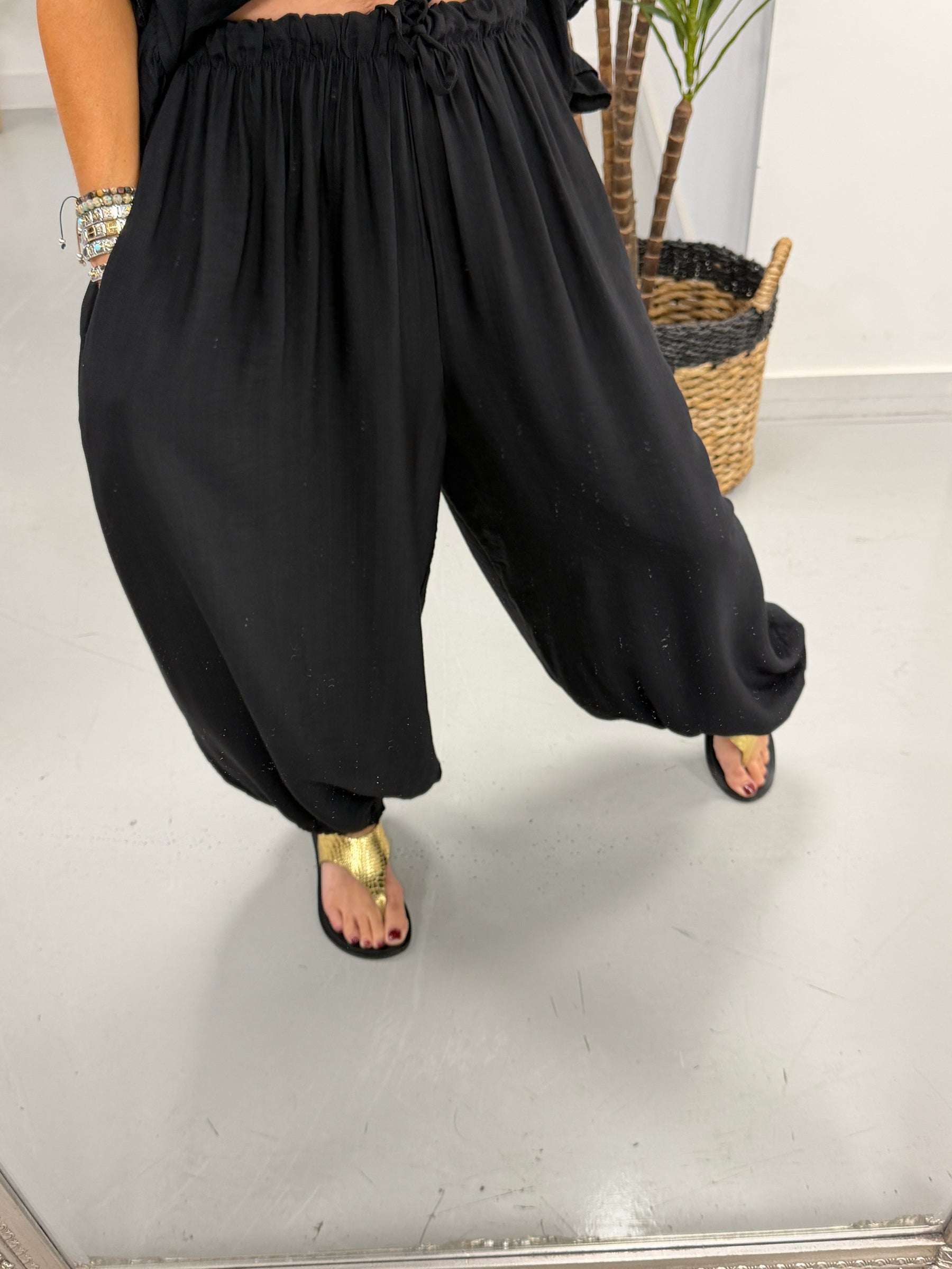 The Bahia Balloon Trouser - Black