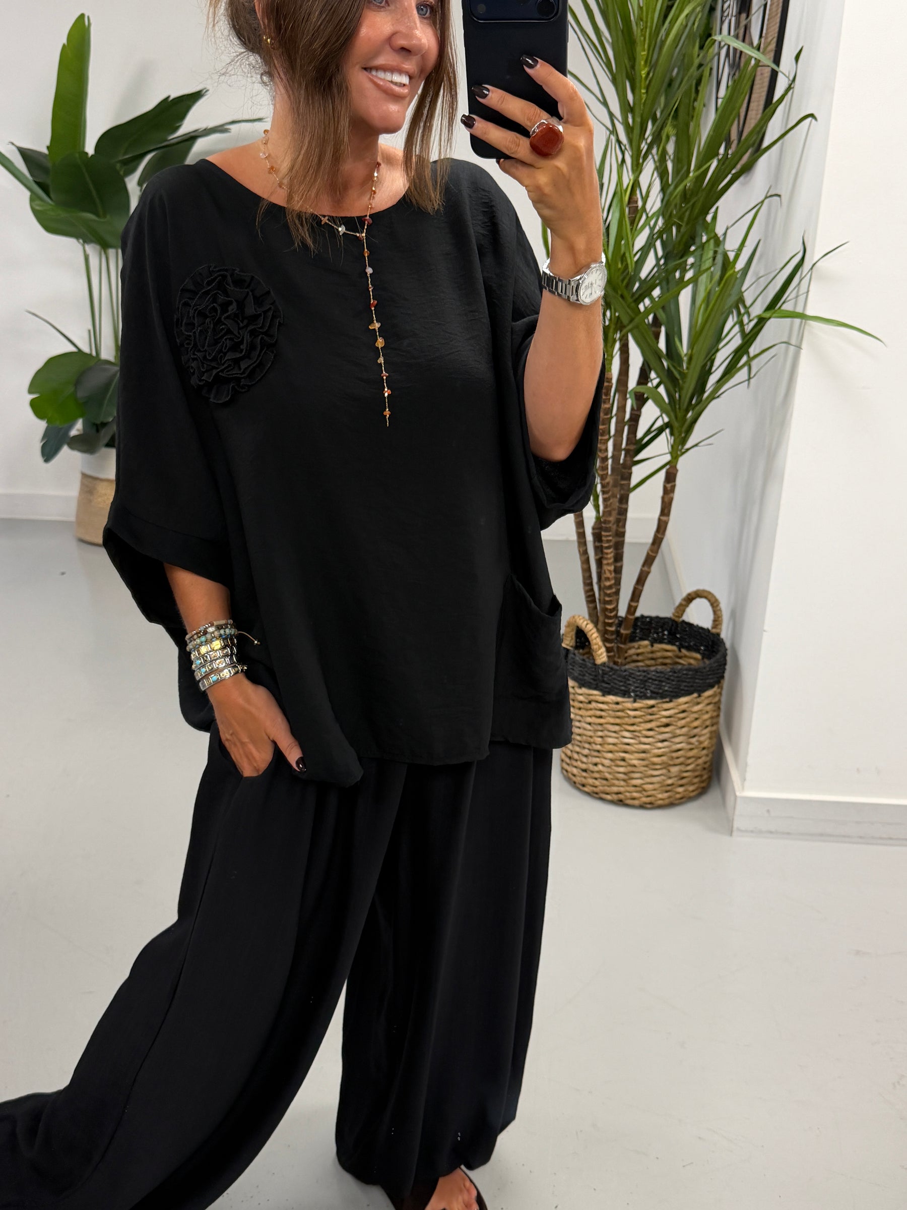 Roxie Pocket Tunic - Black