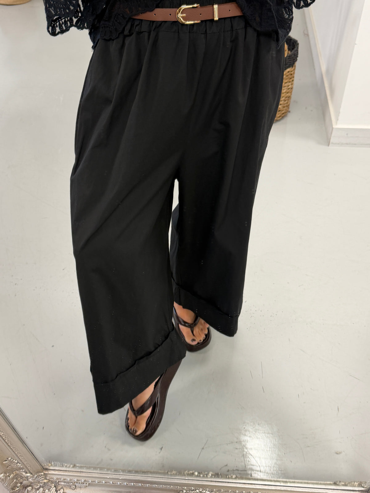 Belted Culottes - Black
