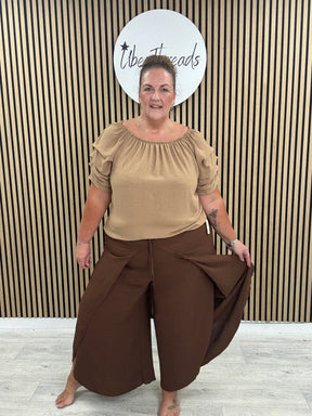 The Split Leg Palazzo - Classic Chocolate
