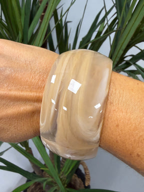 Thick Resin Cream Bangle