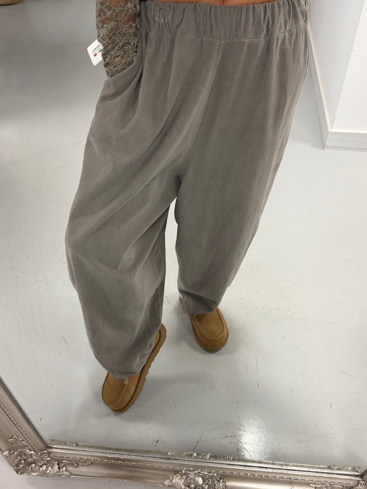 Memphis Barrel Needlecord Joggers - Taupe (Size 10-14)