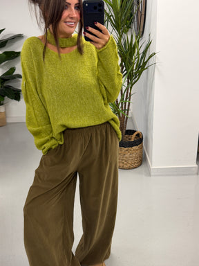 Slash Neck Knit  - Pistachio (Size 10-16)