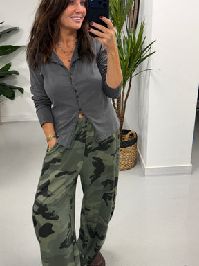 The Chelsea Camo Barrel Joggers Medium Khaki (Size 12-18)