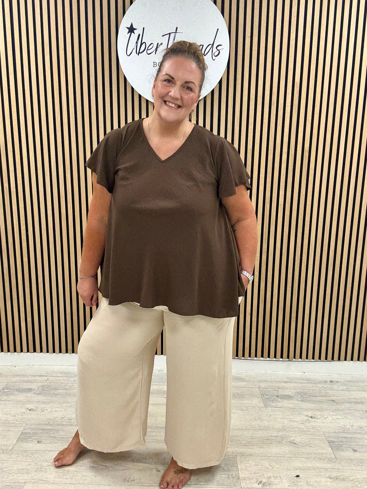 The Plain Palazzo - Cream(Plus)