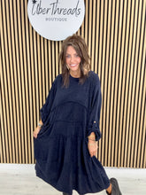 The Slouch Pocket Dress - Navy