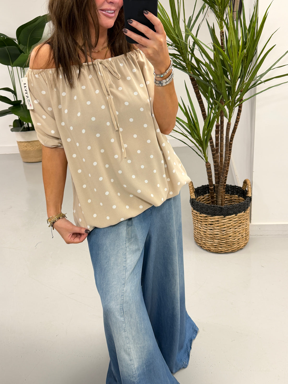 A Spot of Summer Bardot - Stone