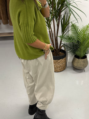 Crop Sleeve Knit - Pistachio