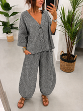 The Vichy Gingham Barrel Trouser - Black