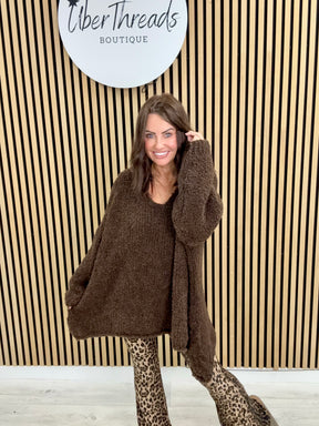 Popcorn Grunge Knit - Chocolate