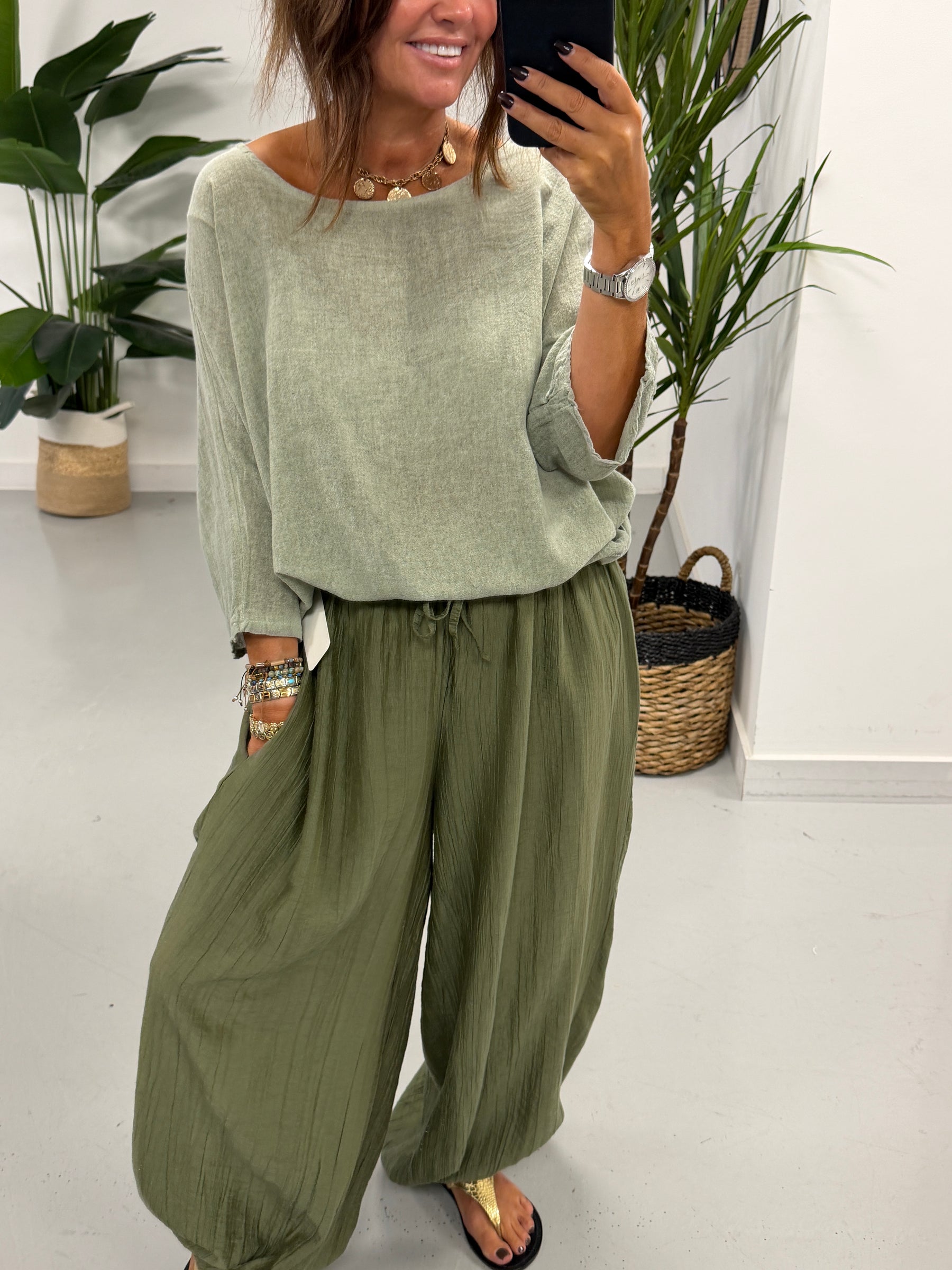 Basic Cotton Top - Khaki