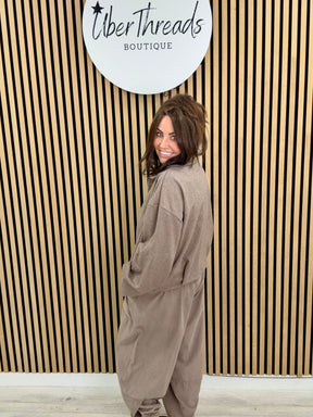 Herringbone Bomber- Camel