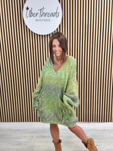 The Harlow Fringed Pocket Knit - Green