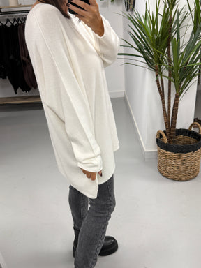 The Chelsea Round Neck Knit - Winter White