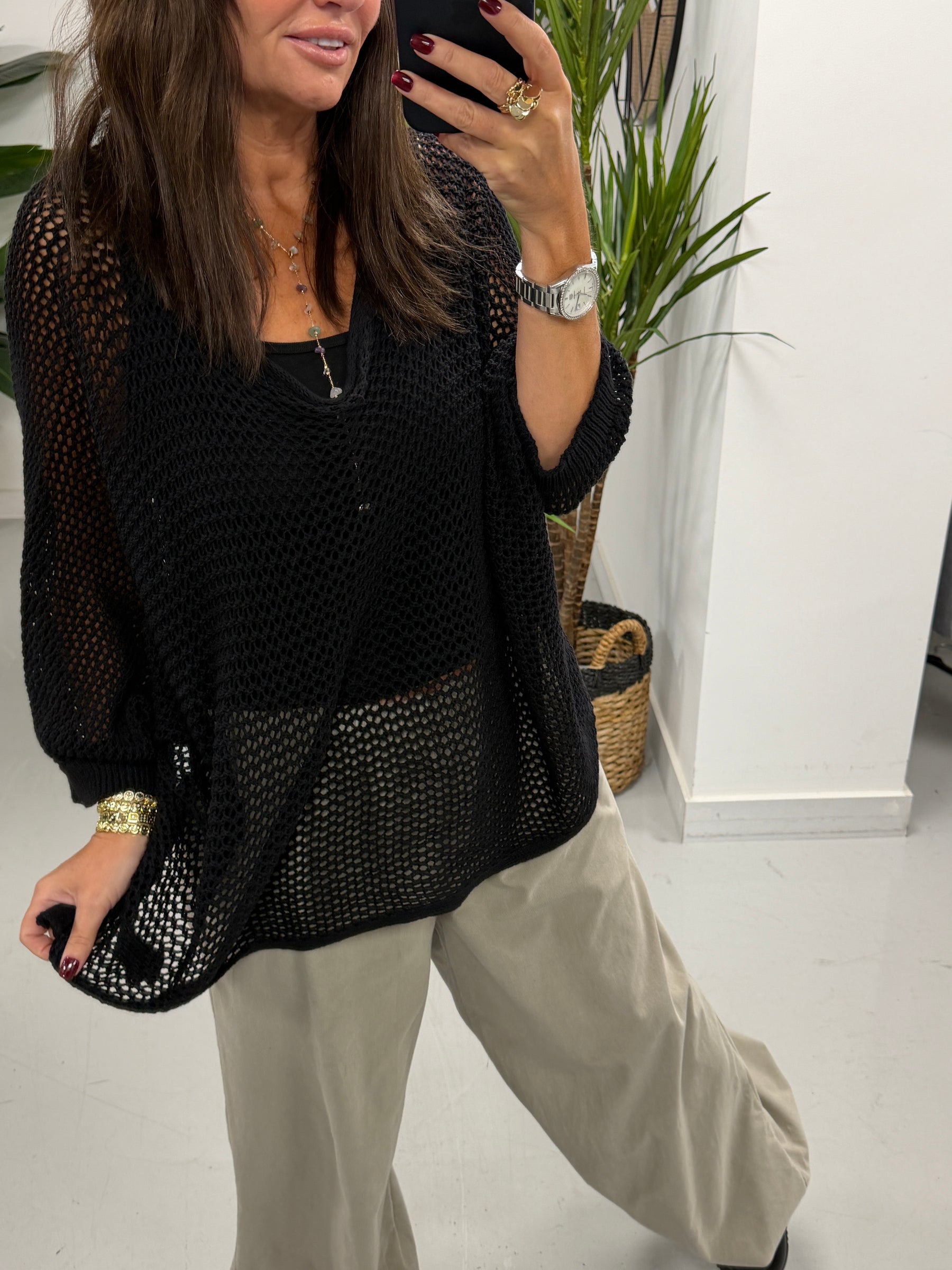 The Autumn Loose Knit - Black (Size 10 - 16)