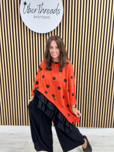 I.D Clothing Polka Dot Frill Tunic - Orange