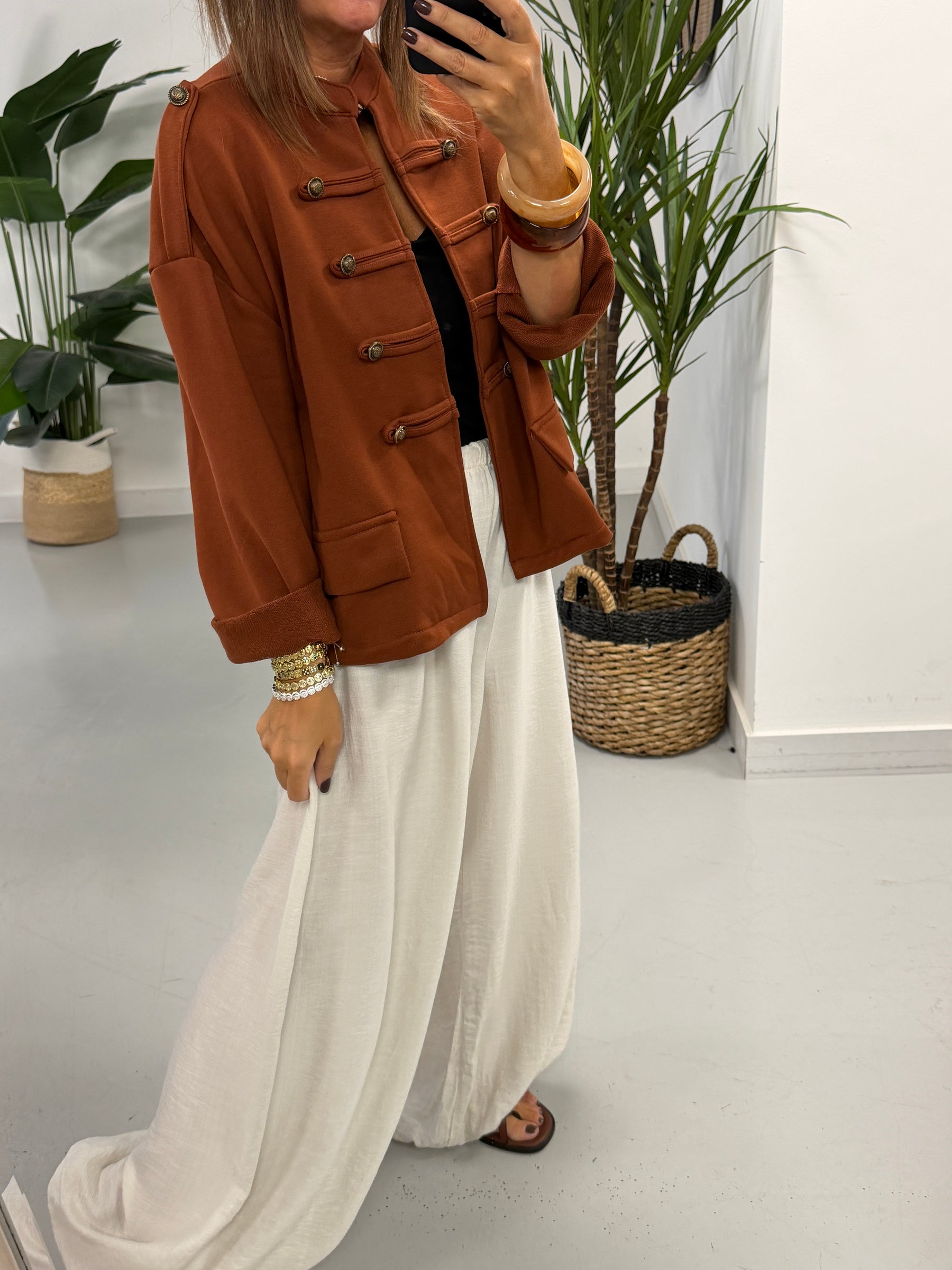 Zeta Otto Military Jacket - Rust