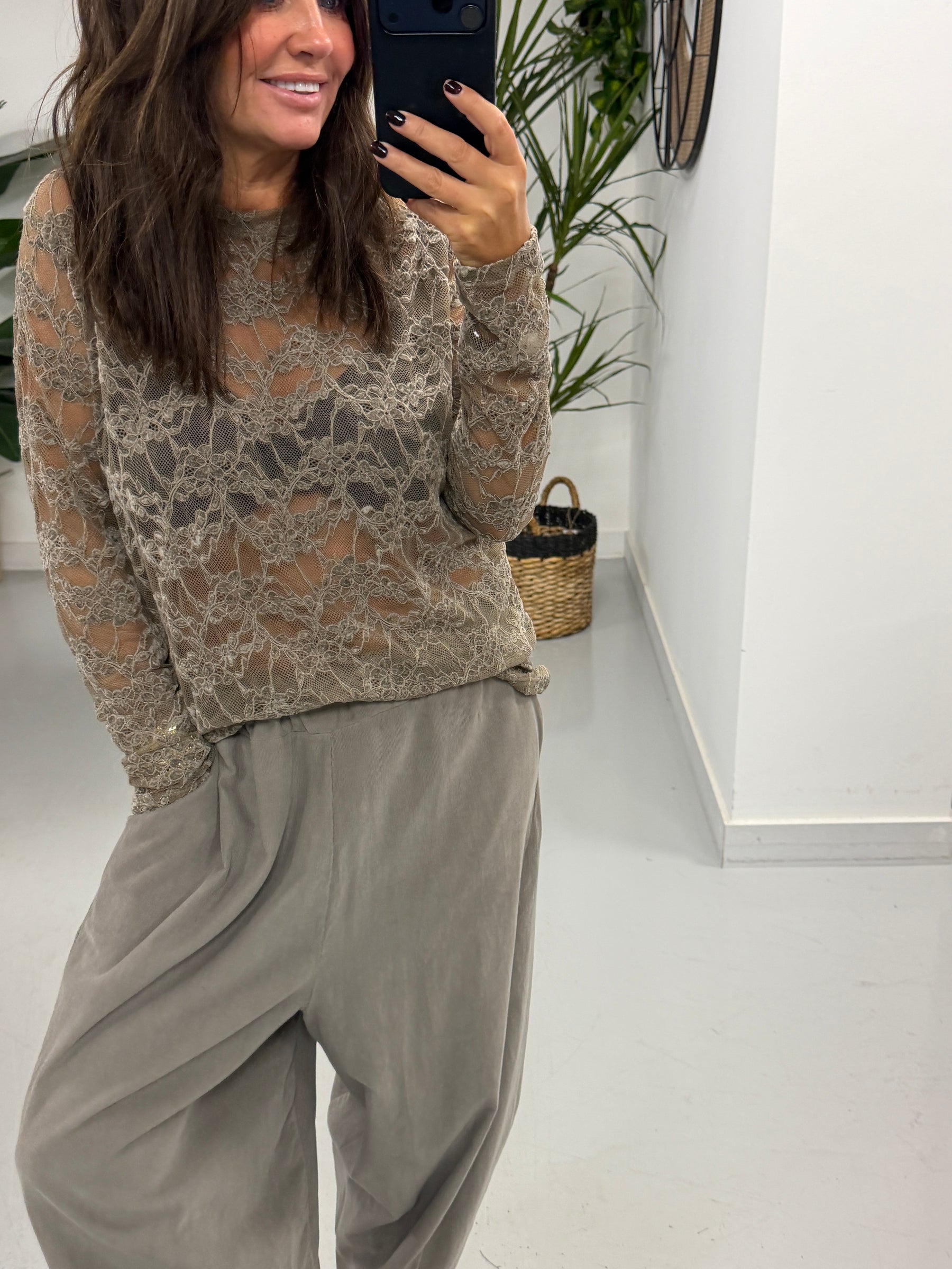 Memphis Barrel Needlecord Joggers - Taupe (Size 10-14)