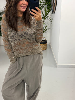 Memphis Barrel Needlecord Joggers - Taupe (Size 10-14)