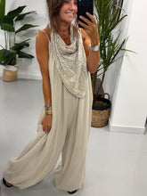 Bandana Scarf Jumpsuit - Stone (Due in in next few days)