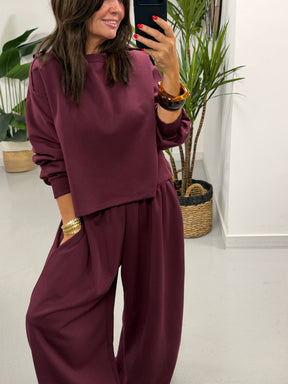 The Soft Touch Military Boxy Sweat - Wine